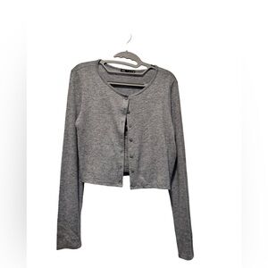 Women’s ZARA Gray 2-Piece Cardigan/Bralette 
Size Large